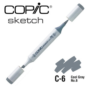 Marqueur à l'alcool Copic Sketch C6 Cool Gray No.6