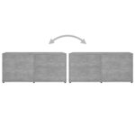 vidaXL Meuble TV Gris béton 80x34x36 cm Aggloméré