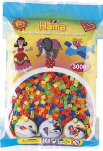 3 000 perles standard (Ø5 mm) mélange néon