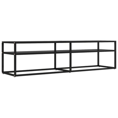 vidaXL Meuble TV Noir 160x40x40 5 cm Verre trempé