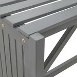vidaXL Banc d'angle de jardin et jardinière 117 cm Bois d'acacia Gris