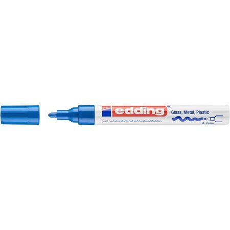 Marqueur Permanent Peinture E750 Pointe Poyenne 2 - 4mm Bleu EDDING