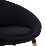 vidaXL Chaises à manger lot de 2 noir tissu
