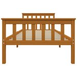 vidaXL Cadre de lit Marron miel Bois de pin massif 100 x 200 cm