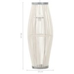 vidaXL Lampe suspendue Blanc Osier 40 W 23x55 cm Ovale E27
