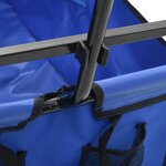 vidaXL Chariot à main pliable Acier Bleu