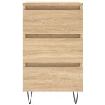 vidaXL Tables de chevet 2 Pièces chêne sonoma 40x35x69 cm bois ingénierie