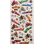 Autocollants réutilisables - Relief 3D - Voitures et motos