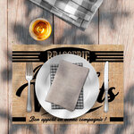 Set de table en toile de jute les bons vivants