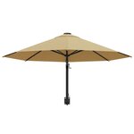 vidaXL Parasol mural avec mât métallique 300 cm Taupe