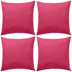 vidaXL Oreiller d'extérieur 4 Pièces 45 x 45 cm Rose