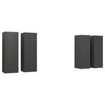 vidaXL Meubles TV 4 Pièces Gris 30 5x30x90 cm Aggloméré