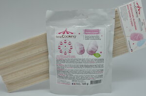 Sucre et batons pour Barbe à papa rose 160g