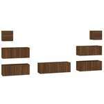 vidaXL Ensemble de meubles TV 7 Pièces Chêne marron Bois d'ingénierie