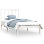 vidaXL Cadre de lit Blanc Bois de pin massif 90x200 cm