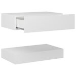 vidaXL Tables de chevet LED 2 Pièces blanc 60x35 cm bois d'ingénierie