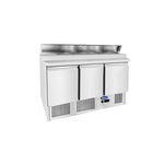 Table pizza réfrigérée eco - 8 bacs gn 1/6 - atosa - r600a - acier inoxydable33801365pleine x700x1100mm