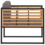 vidaXL Chaises de jardin et coussins 2 Pièces Bois d'acacia Gris foncé