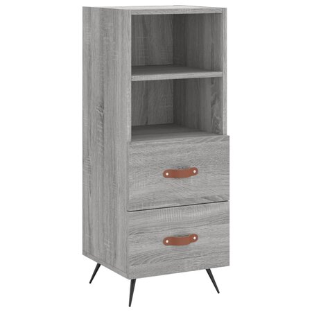 vidaXL Buffet Sonoma gris 34 5x34x90 cm Bois d'ingénierie