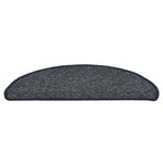 vidaXL Tapis de marches d'escalier 15 Pièces Bleu foncé 65x21x4 cm