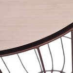vidaXL Table basse Cuivre Ø 39 5 cm MDF
