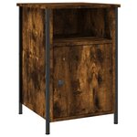 vidaXL Tables de chevet 2 Pièces chêne fumé 40x42x60 cm bois d'ingénierie