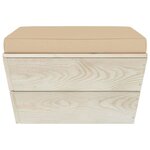 vidaXL Salon de jardin palette 3 Pièces avec coussins Épicéa imprégné