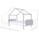 Lit cabane enfant 90 x 200 MODULAR 2