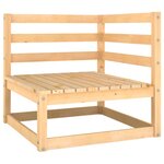 vidaXL Canapé d'angle de jardin coussins anthracite Bois de pin massif