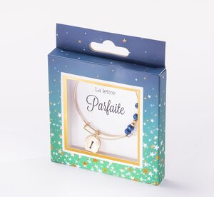 Bracelet  i avec perles bleues