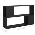 vidaXL Bibliothèque Noir 100x24x63 cm Aggloméré