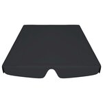 vidaXL Toit de rechange de balançoire Noir 188/168x110/145 cm