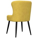 vidaXL Chaises à manger lot de 4 jaune velours