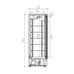 Vitrine réfrigérée murale positive noire - de 2 à 4 portes - combisteel - r290 - acier1880 mm1000 2508x710x1997mm