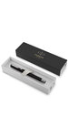 PARKER Vector stylo plume, noir avec attributs chromés, pointe moyenne, encre bleue, coffret cadeau