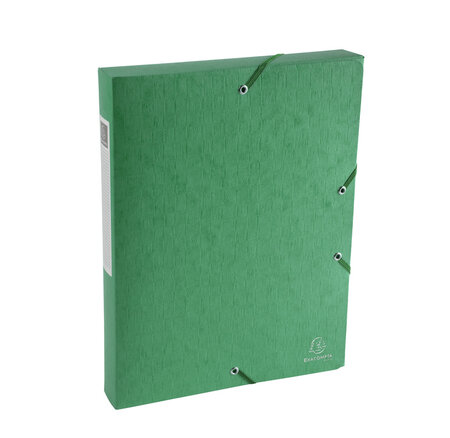Boite De Classement Exabox Dos 40mm Carte Lustrée Scotten - A4 - Vert - X 10 - Exacompta