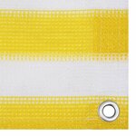 vidaXL Écran de balcon Jaune et blanc 75x300 cm PEHD
