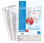 Sachet De 50 Pochettes Perforées Polypropylène Lisse 6/100e - A4 - X 20 - Exacompta