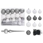 vidaXL Arbre de Noël artificiel pré-éclairé et boules doré 150 cm PET