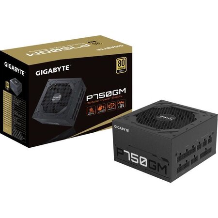 Gigabyte p750gm unité d'alimentation d'énergie 750 w 20+4 pin atx atx noir