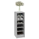 vidaXL Armoire à chaussures Gris 31 5x35x90 cm Aggloméré