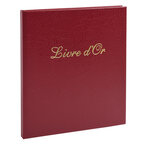 Livre D'or Balacron Avec Titre 140 Pages Blanches - 21x19 Cm Vertical - Couleurs Assorties - X 5 - Exacompta