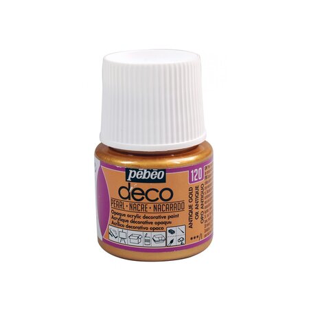 Peinture acrylique opaque nacrée - Or antique - 45 ml