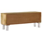 vidaXL Meuble TV Bois de manguier massif 118 x 30 x 45 cm
