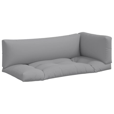 vidaXL Coussins de palette 3 Pièces gris tissu