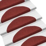 vidaXL Tapis autoadhésifs de marches 5 Pièces Rouge 56x17x3 cm Aiguilleté