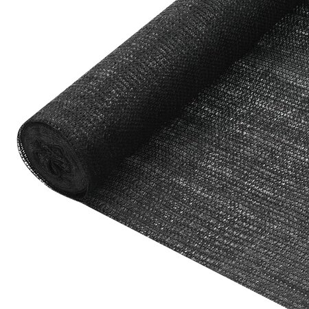 vidaXL Filet brise-vue Noir 1 2x50 m PEHD 75 g/m²