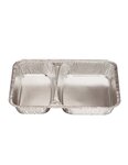(lot  de 1000) plat rectangulaire aluminium 2 compart. 227 x 177 x 30mm