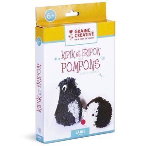 Coffret pour enfants - Animaux en pompons Kipik et Fripon