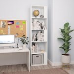 vidaXL Bibliothèque/Séparateur de pièce Blanc 45x24x159 cm Aggloméré